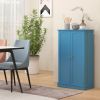 Kitchen Pantry Cabinet, with 12 Shelves, Double Doors, Blue