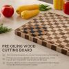 Kitchen cutting board, checkerboard grid cutting board, acacia wood