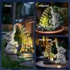 Outdoor Solar Garden Decor Elephant Statues, GIGALUMI