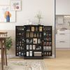 Freestanding Kitchen Pantry Cabinet 5-tier Shelving, Black