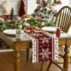 Table Runner, Buffalo Plaid Snowflakes Seasonal Winter