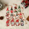 Christmas Gnomes Wooden Hanging Ornament, 9pcs