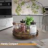 Farmhouse Oak  Lazy Susan Turntable Organizer
