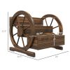 Wooden Wagon Planter Box 3-Tier Raised Garden Bed