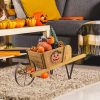 Wooden Wagon Planter with 9 Magnetic Accessories for Garden