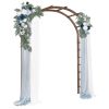 Wooden Garden Arbor, Wedding Arch Backdrop Stand for Ceremony, 7FT