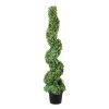 Boxwood Tower Topiary Spiral Artificial Plant 122cm high,2 pcs.