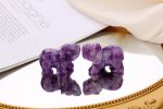 Amethyst Elephant Decor Statue Crystals Healing Stones Crystal Pocket Figurines Sculpture
