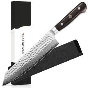 8.5 Inch Kiritsuke Knife, Professional  Damascus Steel Chef Knife With Hammered Blade, Ultra Sharp Kitchen  Knife With Ebony Wood Handle (Option: Kirtsuke Knife)