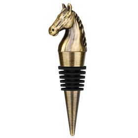 Horse Head Wine Bottle Stopper, Animal-shaped Wine Stopper For Preserving Wine, A Kitchen Storage Gift, A Gift (Option: Bronze HJS0405)