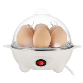 Electric Egg Cooker 7-Capacity Hard-Boiled Egg Maker With Auto-Off Measuring Cup For Hard Boiled Eggs,  Steamed Vegetables, Seafood, Dumplings (Color: White)