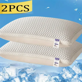 Cooling Breathable  Pillows (Option: Grey-2PCS)