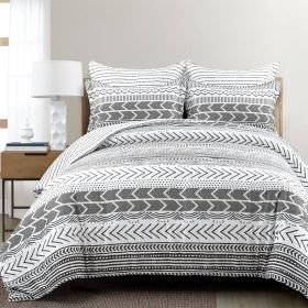 King Size Scandinavian 5 Piece Lightweight Comforter Set Black (size: King)