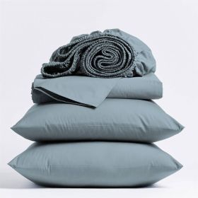 Aqua Blue 100-Percent Certified Organic Cotton Sheet Set (size: Queen)