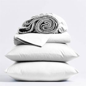 White 100-Percent Certified Organic Cotton Sheet Set (size: Queen)