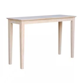 Sofa Table, Unfinished Solid Wood Farmhouse Console (size: 4 Ft)