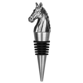 Horse Head Wine Bottle Stopper, Animal-shaped Wine Stopper For Preserving Wine, A Kitchen Storage Gift, A Gift (Option: Dark Silver HJS0406)