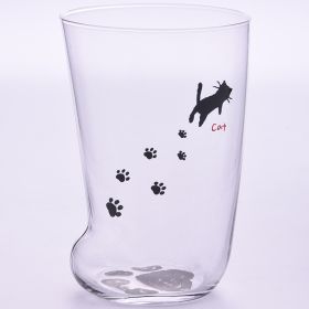 Glass Tumbler, multiple choices Cute Cat Paws, Tiger Paws, Cow hoof (Option: Cat)
