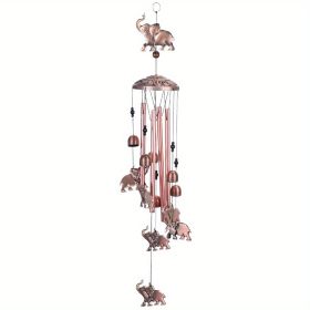 Vintage Copper Metal Wind Chime Decoration, Outdoor Hanging Ornament various choices (Style: Elephant)