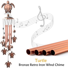 Vintage Copper Metal Wind Chime Decoration, Outdoor Hanging Ornament various choices (Style: Sea Turtle)