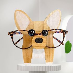 Animal Glasses Holder; Wooden Eyeglass Holder; Cute Animal Glasses Holder; Handmade Carving,  Display Rack; For Desktop Accessory; Home Office Decor (Items: Corgi Dog)