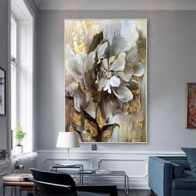 Handmade Flower Oil Painting On Canvas Wall Art Decoration Modern Abstract Picture, Luxurious Decorative Painting, Various Sizes (Style: 01, size: 150X220cm)