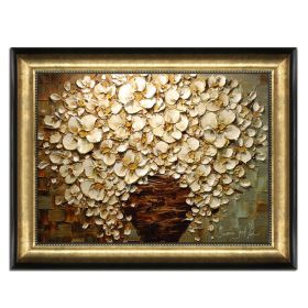 Abstract Thick Flower Wall Picture Hand Painted Oil Painting (size: 75x150cm)