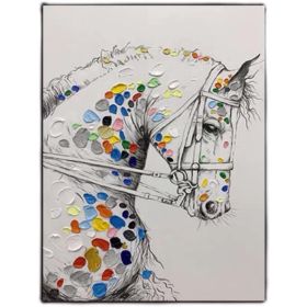 Horse Oil Painting, Large Hand Painted Modern Paintings, Various Sizes (size: 90X120cm)