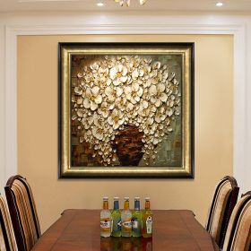Abstract Thick Flower Wall Picture Hand Painted Oil Painting (size: 100x100cm)