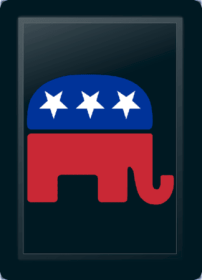 Republican Elephant Logo Panel (Logo Panel Size: 30" Panel For All Other Chairs)