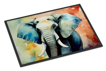 Elephant Doormat, Front Door Mat, Indoor Outdoor Rugs for Entryway, Non Slip Washable Low Pile, 18H X 27W (Default: Default)