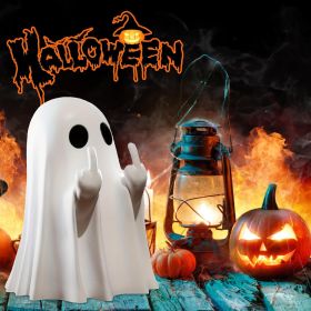 Halloween Ghost Figurine, Spooky Resin Ghost Statue, Cute Ghost Halloween Decoration (Color: White Ghost)