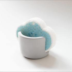 Sponge Holder, Kitchen & Bathroom Sink Caddy For Sponges Scrubbers (Option: Gray)