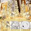 Mercury Glass Christmas Tree for Tabletop, 6 Pcs