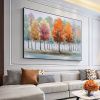 Hand Painted Oil Painting Fall Colors & Trees on Canvas