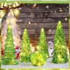 Mercury Glass Christmas Tree for Tabletop, 6 Pcs