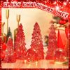 Mercury Glass Christmas Tree for Tabletop, 6 Pcs