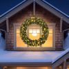 Christmas Wreath Pre-Lit Artificial, 48 Inch