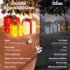 Large Outdoor Christmas Gift Boxes, 10" 8" 6"  Mini String Lights, 3 Pieces