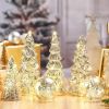 Mercury Glass Christmas Tree for Tabletop, 6 Pcs