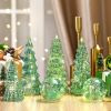 Mercury Glass Christmas Tree for Tabletop, 6 Pcs